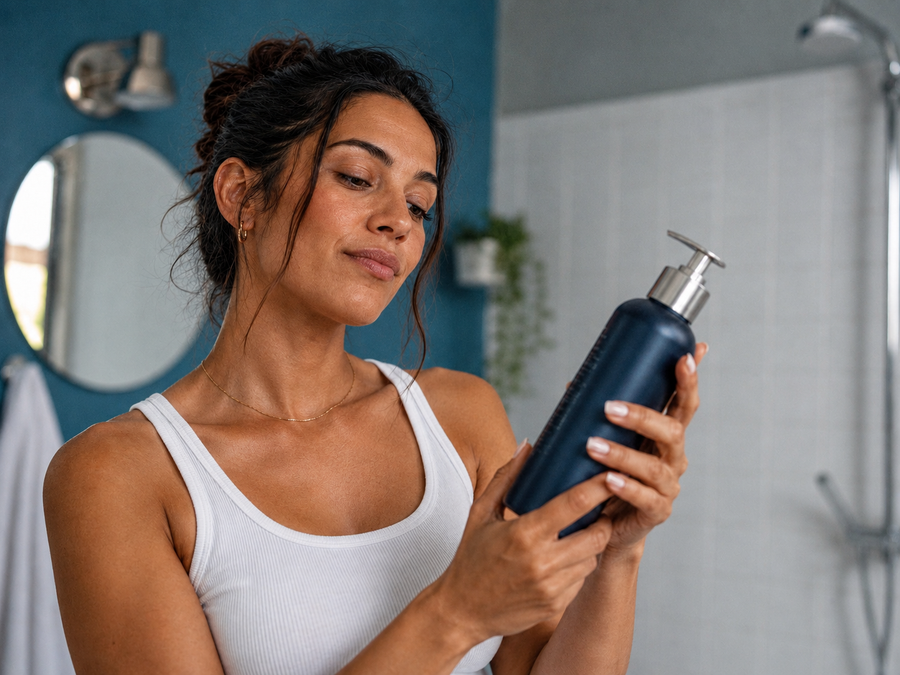 Reading a shampoo ingredient label